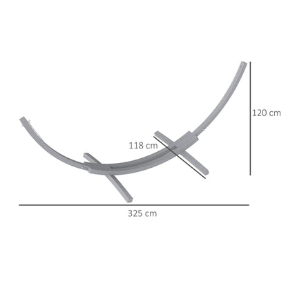 3.25m Universal Fit Wooden Hammock Stand Durable Solid Wood - Grey