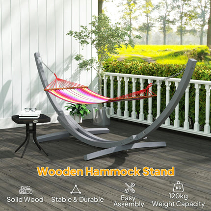 3.25m Universal Fit Wooden Hammock Stand Durable Solid Wood - Grey