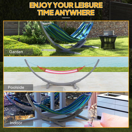 3.25m Universal Fit Wooden Hammock Stand Durable Solid Wood - Grey