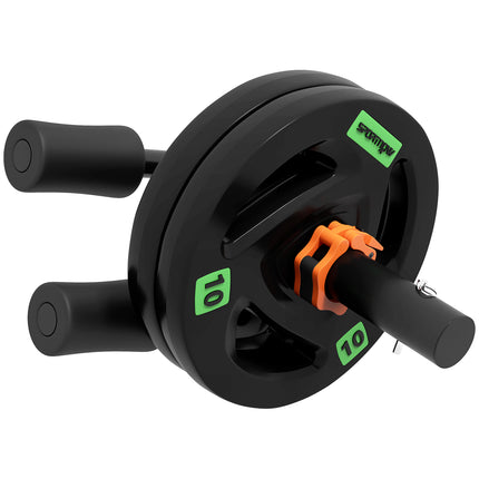 Tib Bar with 2 x 10kg Olympic Weight Plates, Tibialis Trainer Calf Raise Machine
