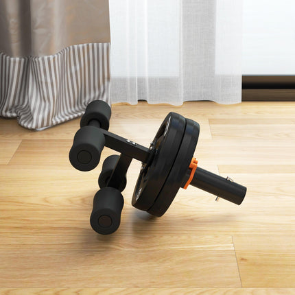 Tib Bar with 2 x 5kg Olympic Weight Plates for Shin Splints & Knee Pain Relief - Black