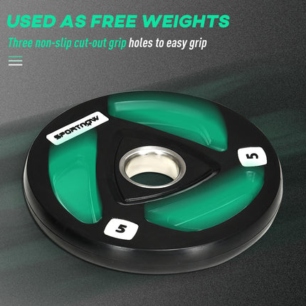 Tib Bar with 2 x 5kg Olympic Weight Plates for Shin Splints & Knee Pain Relief - Black