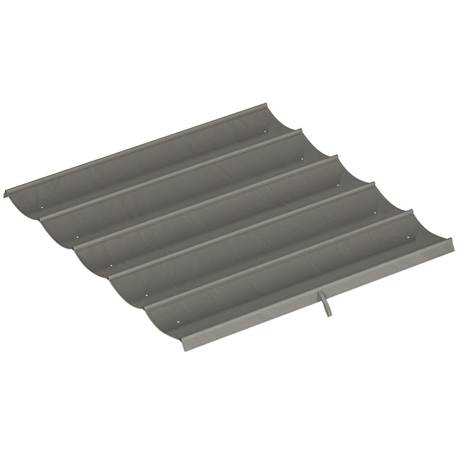 Retractable Pergola Shade Cover Replacement Canopy 3x3 Metres - Light Grey