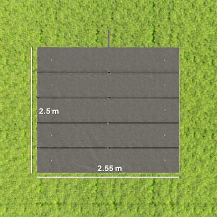 Retractable Pergola Shade Cover Replacement Canopy 3x3 Metres - Light Grey