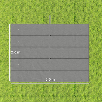 Retractable Pergola Shade Cover Replacement Canopy for 4 x 3 m Pergola - Light Grey