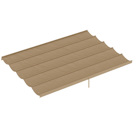 Retractable Pergola Canopy Replacement 4x3 Metre with Drainage Holes - Tan