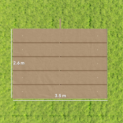 Retractable Pergola Canopy Replacement 4x3 Metre with Drainage Holes - Tan