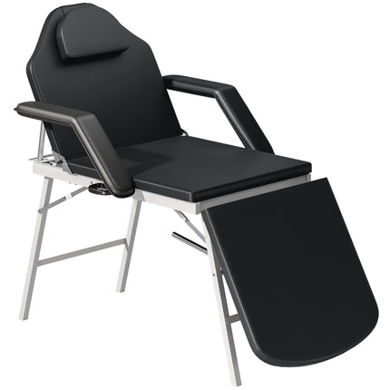 Portable Massage Table, 3 Section Adjustable Beauty Bed with Face Hole for Spa,