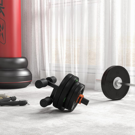 Tib Bar with 2 x 5kg&2 x 10kg Olympic Weight Plates, Tibialis Trainer Calf Raise