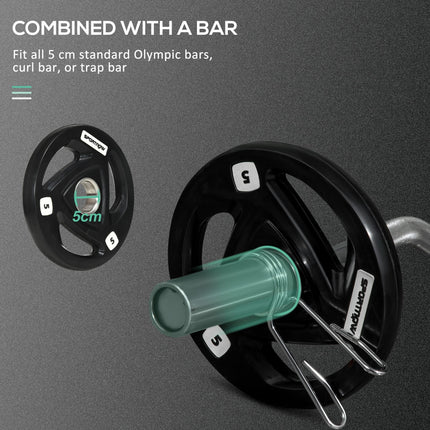 Tib Bar with 2 x 5kg&2 x 10kg Olympic Weight Plates, Tibialis Trainer Calf Raise
