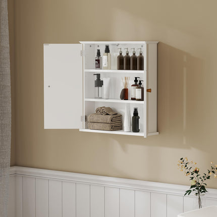 Bathroom Cabinet Wall Mounted, Bathroom Wall Cabinet Medicine Cabinet with 2 Doo