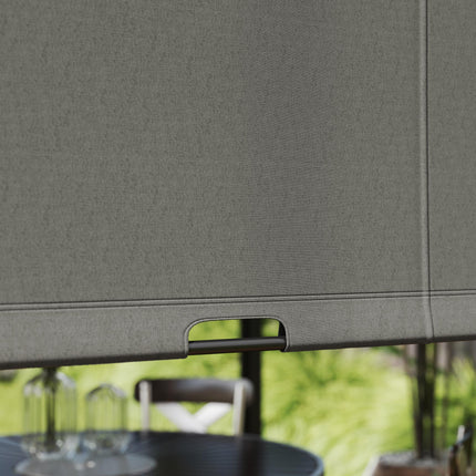 3 x 3 Meter Pergola Set with Retractable Roof Steel Frame - Charcoal Grey
