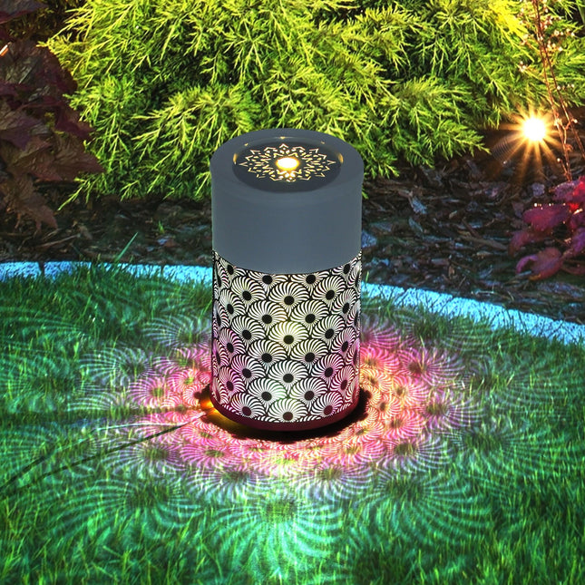 30 cm Tall Garden Waterfall Fountain with LED Lights and Pump, Garden Water Feat