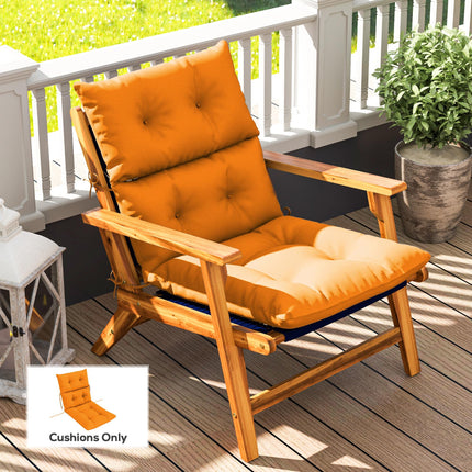 Rocking Chair Padded Seat Cushion 10cm Thick with Breathable Fabric - Orange