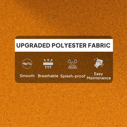 Rocking Chair Padded Seat Cushion 10cm Thick with Breathable Fabric - Orange