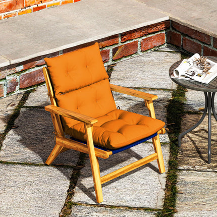 Rocking Chair Padded Seat Cushion 10cm Thick with Breathable Fabric - Orange