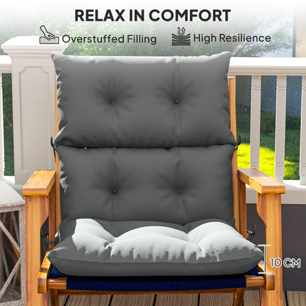 115 x 56cm Rocking Chair Padded Seat Cushion - Light Grey