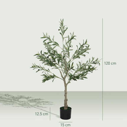 Set of Two Silk Leaf Artificial Olive Trees