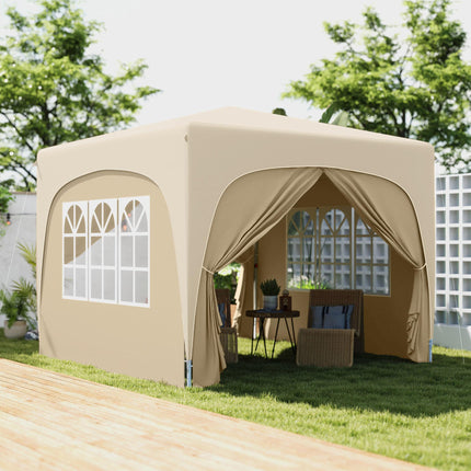 3 x 3m Pop-Up Gazebo Shelter with UPF50+ Canopy - Sand