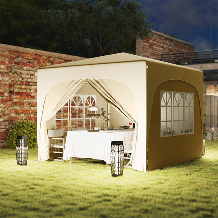 3 x 3m Pop-Up Gazebo Shelter with UPF50+ Canopy - Sand