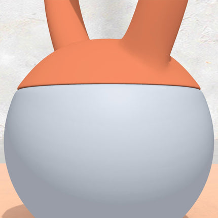 4kg Soft Kettlebell with Non-Slip Handle for Strength Training - Orange and Grey