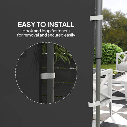 Replacement Gazebo Sidewall 195 x 295 cm with Storage Pockets - Black