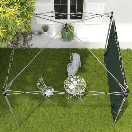 3x3m Gazebo Replacement Sidewall with Pockets & Mesh Bags - Green