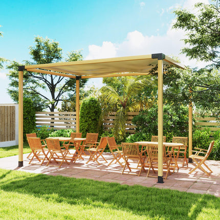 DIY Pergola Kit with 3-Way Corner Brackets & Post Bases for 4x4 Lumber - Black