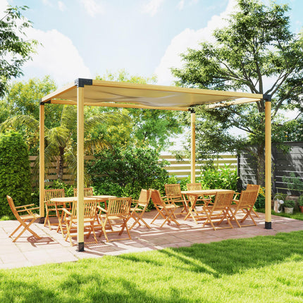 DIY Pergola Kit with 3-Way Corner Brackets & Post Bases for 4x4 Lumber - Black