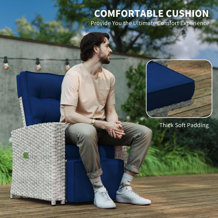 4 Piece Rattan Garden Furniture Set Outdoor Sofa Sectional Set with Glass Top Ta