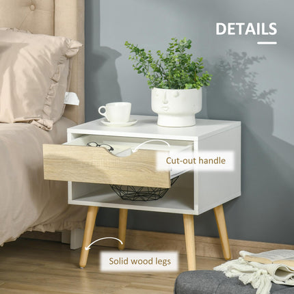 Bedroom Furniture Set, Wardrobe with Hanging Rail, Bedside Table, Floor Cabinet