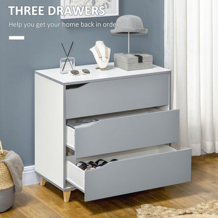 Bedroom Furniture Set, Wardrobe with Hanging Rail, 3 Drawer Chest of Drawers, Be