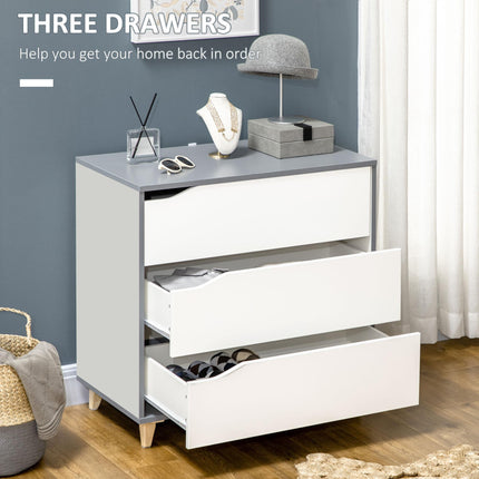 Bedroom Furniture Set, Wardrobe with Hanging Rail, 3 Drawer Chest of Drawers wit