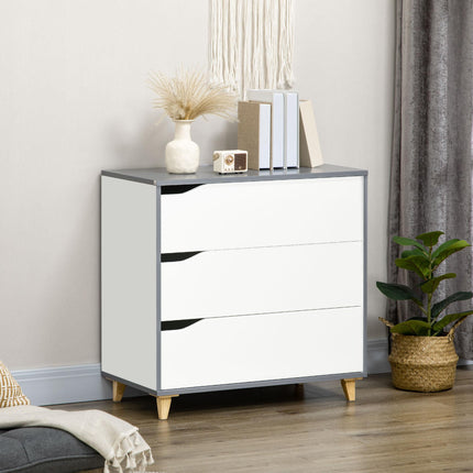 Bedroom Furniture Set, Wardrobe with Hanging Rail, 3 Drawer Chest of Drawers wit