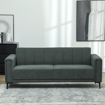Three-Seater Relaxed Modern Sofa - Grey