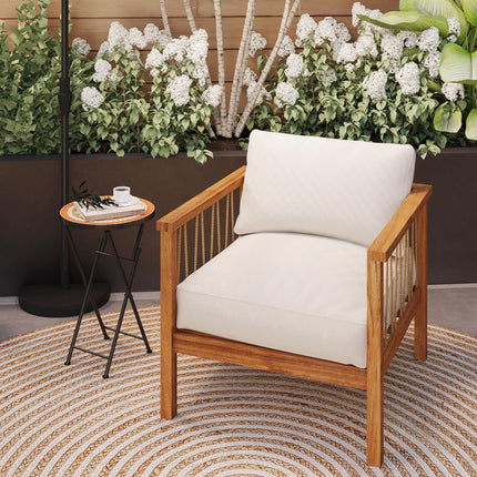 Mosaic 35.5cm Round Folding Outdoor Garden Table with Metal Frame - Orange