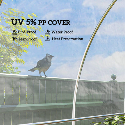 6 X 10m Heavy Duty (150um/6mil) Polypropylene Greenhouse Cover Replacement, UV R