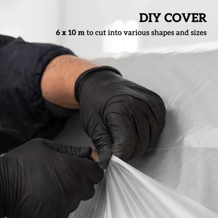 6 X 10m Heavy Duty (150um/6mil) Polypropylene Greenhouse Cover Replacement, UV R