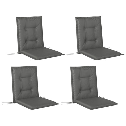 Set of Four Padded Garden Seat Cushions - Light Grey