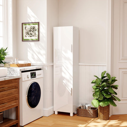 Tall Bathroom Cabinet, Freestanding Bathroom Cabinet with Adjustable Shelves and