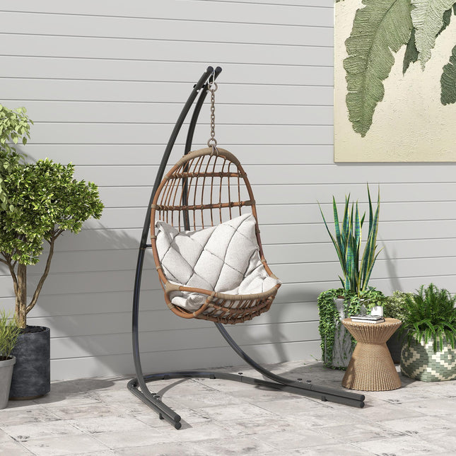Heavy Duty Hammock Chair Stand with Extra Large Base - Black