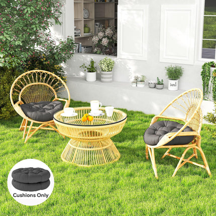 Set of Two Œ¶60cm Outdoor Cushions - Dark Grey