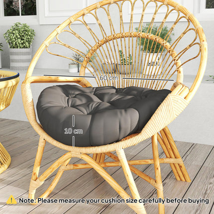 Set of Two Œ¶60cm Outdoor Cushions - Dark Grey