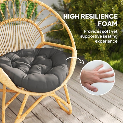 Set of Two Œ¶60cm Outdoor Cushions - Dark Grey