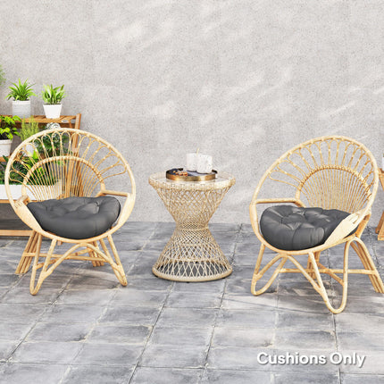 Set of Two Œ¶60cm Outdoor Cushions - Dark Grey