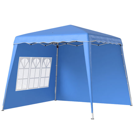 2.4m Pop Up Gazebo with Removable Sides UV50+ Protection - Blue