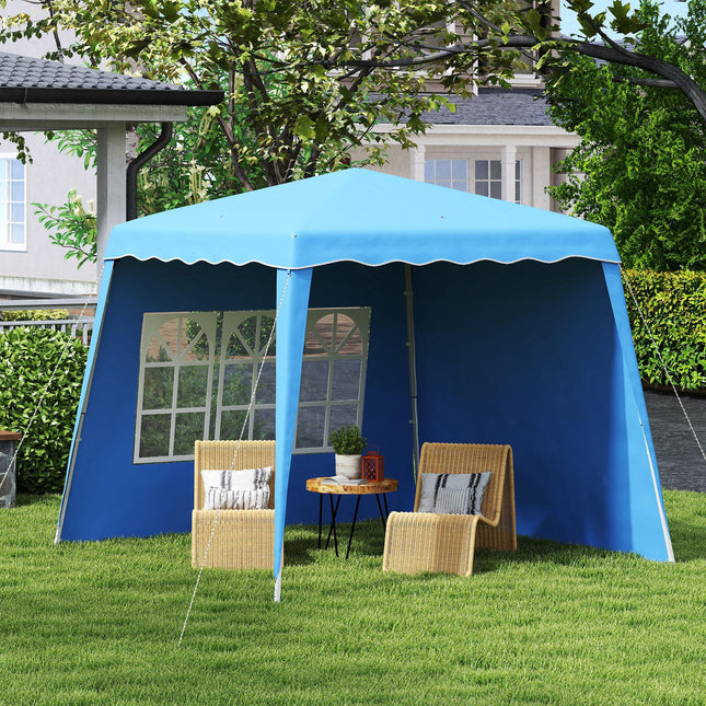 2.4m Pop Up Gazebo with Removable Sides UV50+ Protection - Blue