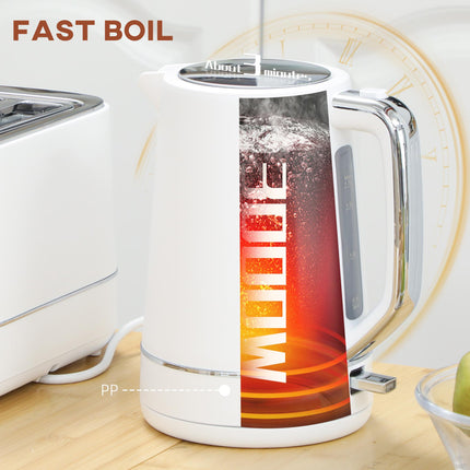 Kettle and Toaster Set, 1.7L 3000W Fast Boil Kettle & 2 Slice Toaster Kitchen W