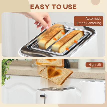 Kettle and Toaster Set, 1.7L 3000W Fast Boil Kettle & 2 Slice Toaster Kitchen W