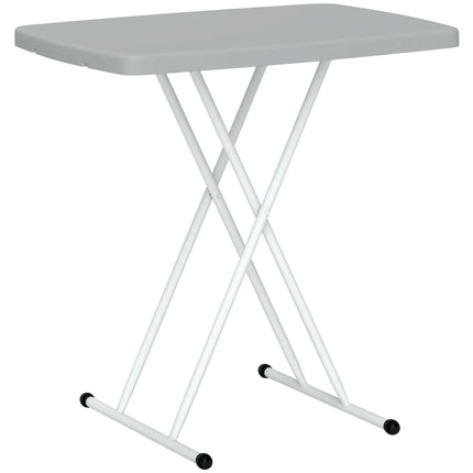 Minimal Adjustable Height Folding Outdoor Table - Grey White